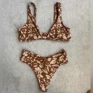 Skatie Swim- Namotu print, Penny top (L), Melly bottom (M)